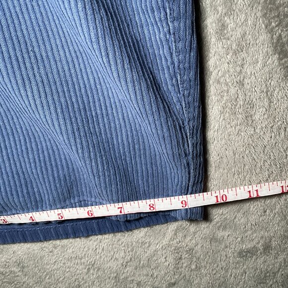 VTG Badge 90s Corduroy Shorts Women’s 16R Blue Relaxed Fit High Waist Baggy Surf - Picture 7 of 9